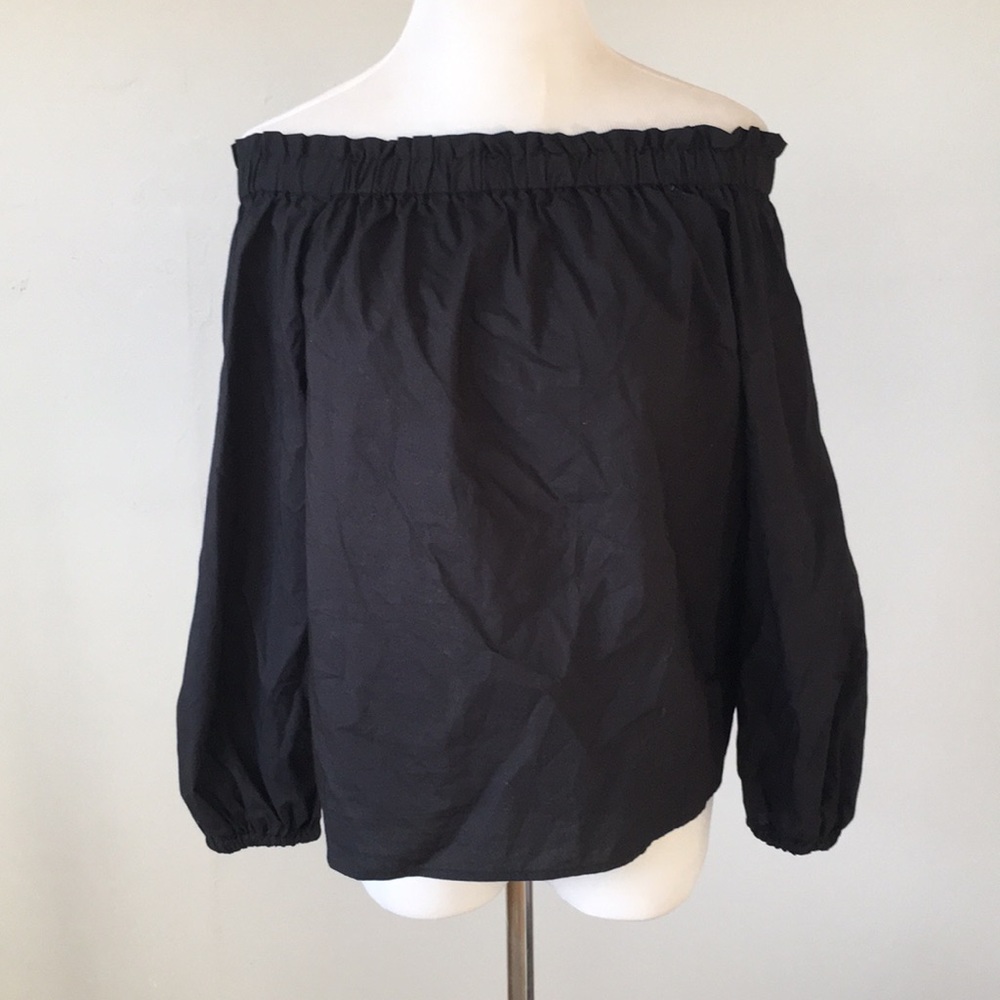 ❤️sold❤️NWT J.Crew off shoulder black top
